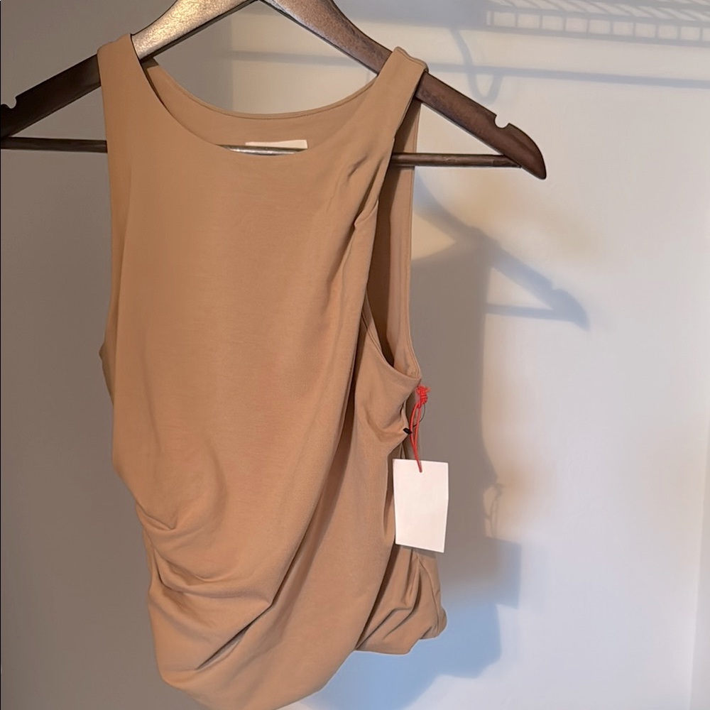 NWT Tan Sleeveless Women's Open Edit Top